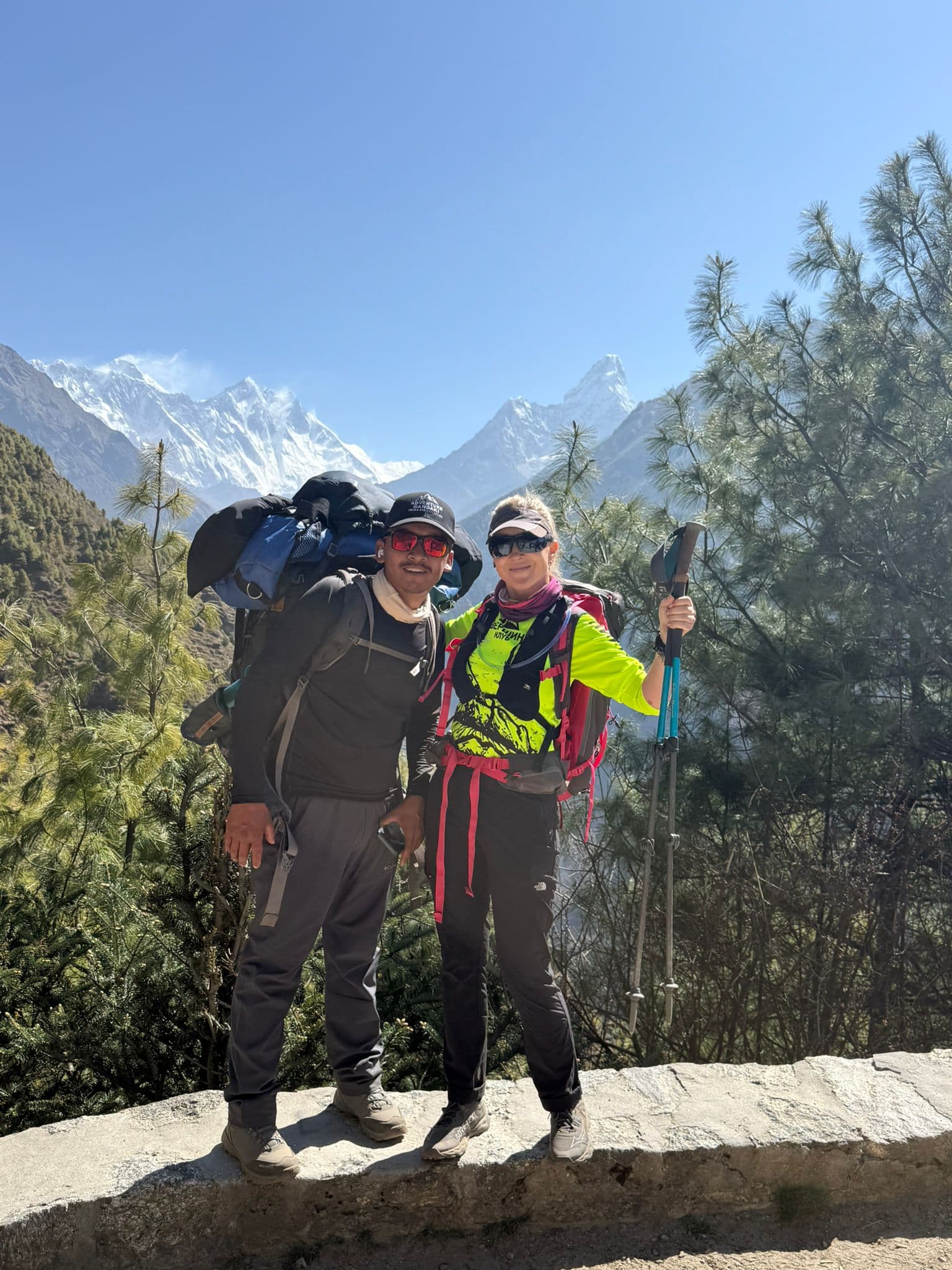 Sonam Sherpa trekking in the Himalayas