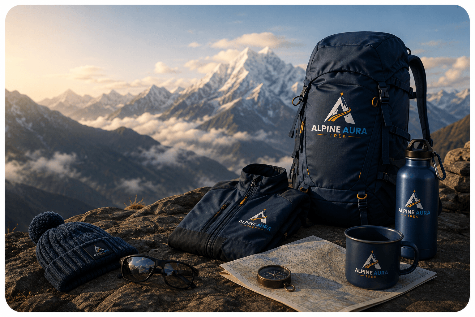 Trekking team in the Himalayas